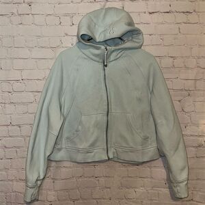 Lululemon Women's Full Zip Scuba cropped Hoodie Blue Size M/L Casual